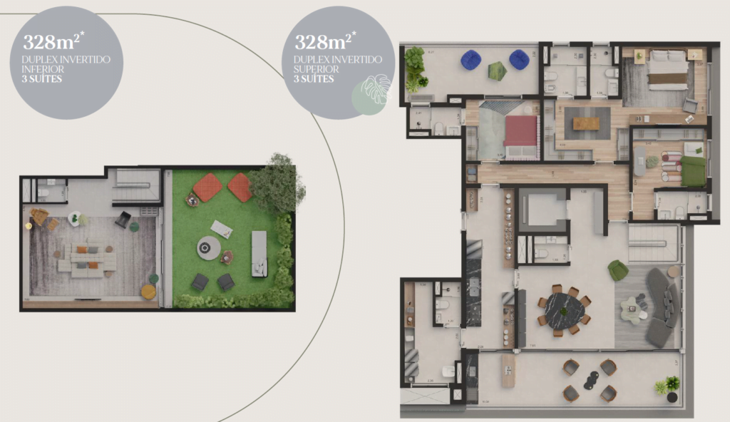 Duplex - 328 m² - 3 Suítes