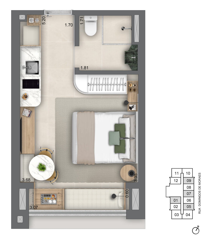 26m² - Studio