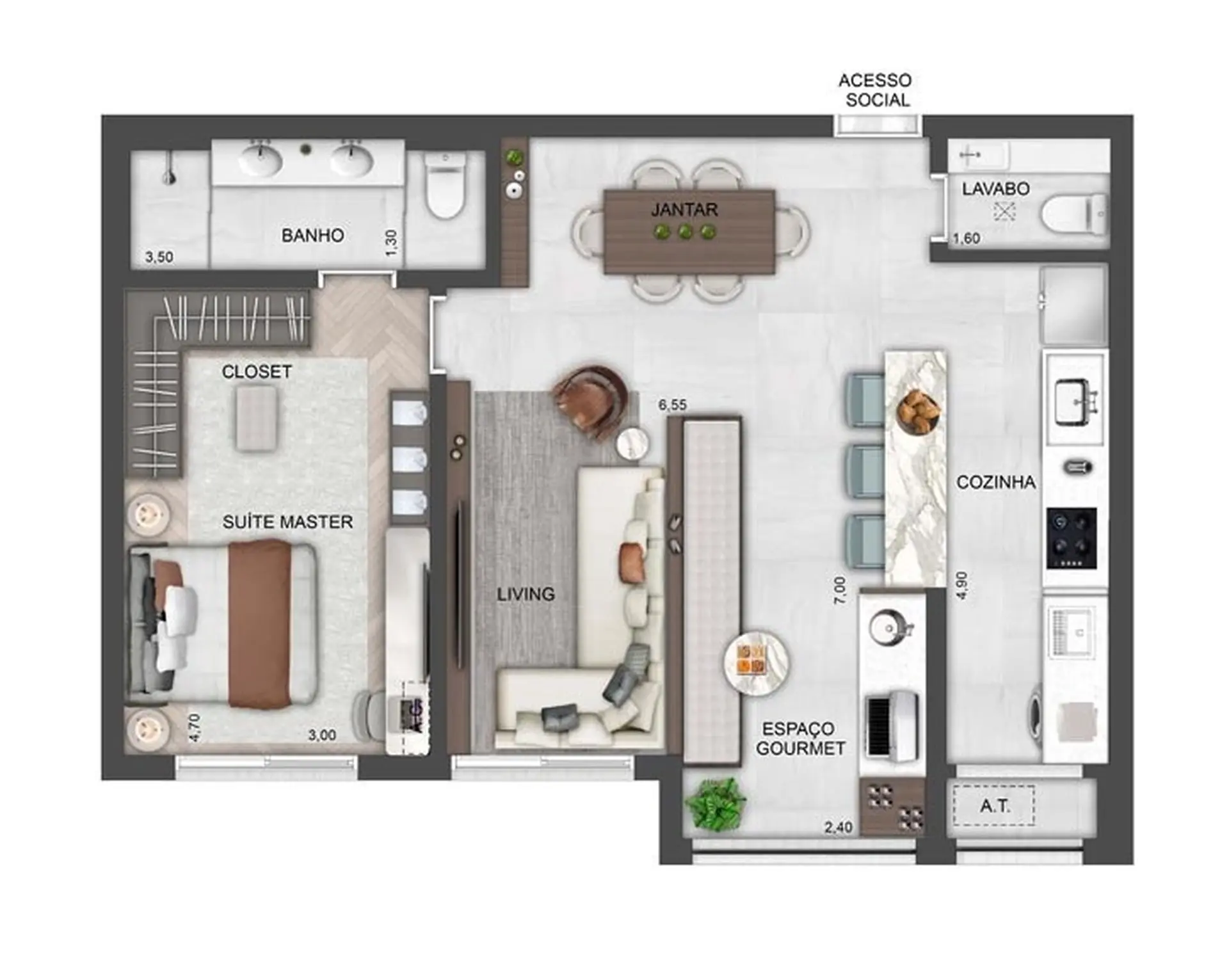 Planta 1 – Ledge Brooklin