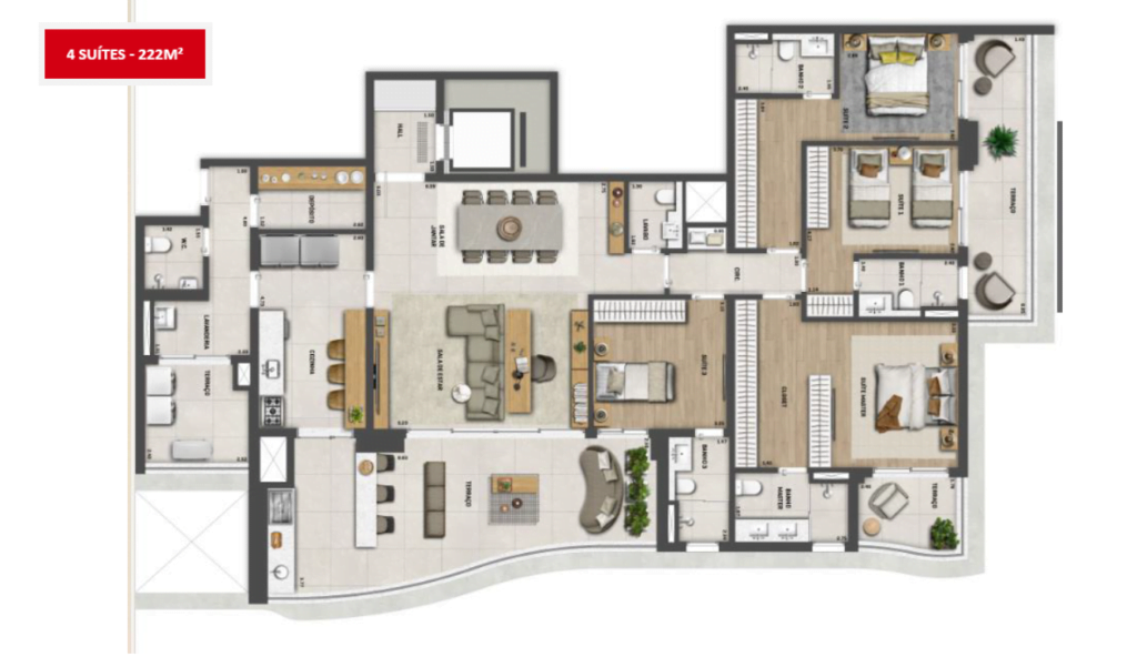 222m² - 4 Suítes