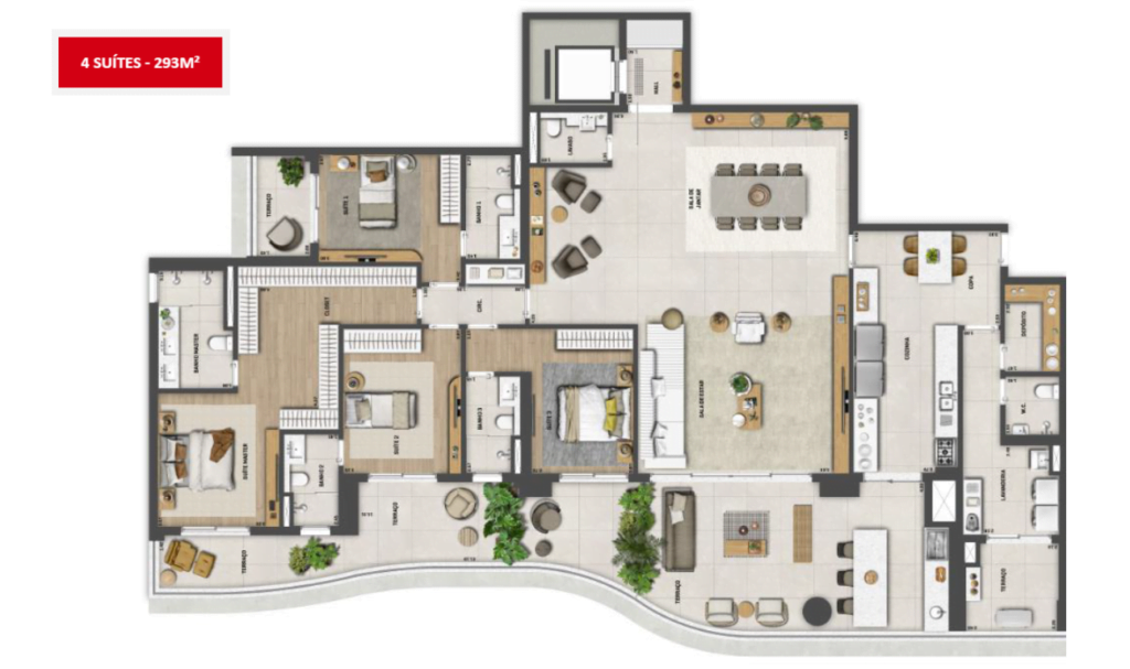 293m² - 4 Suítes