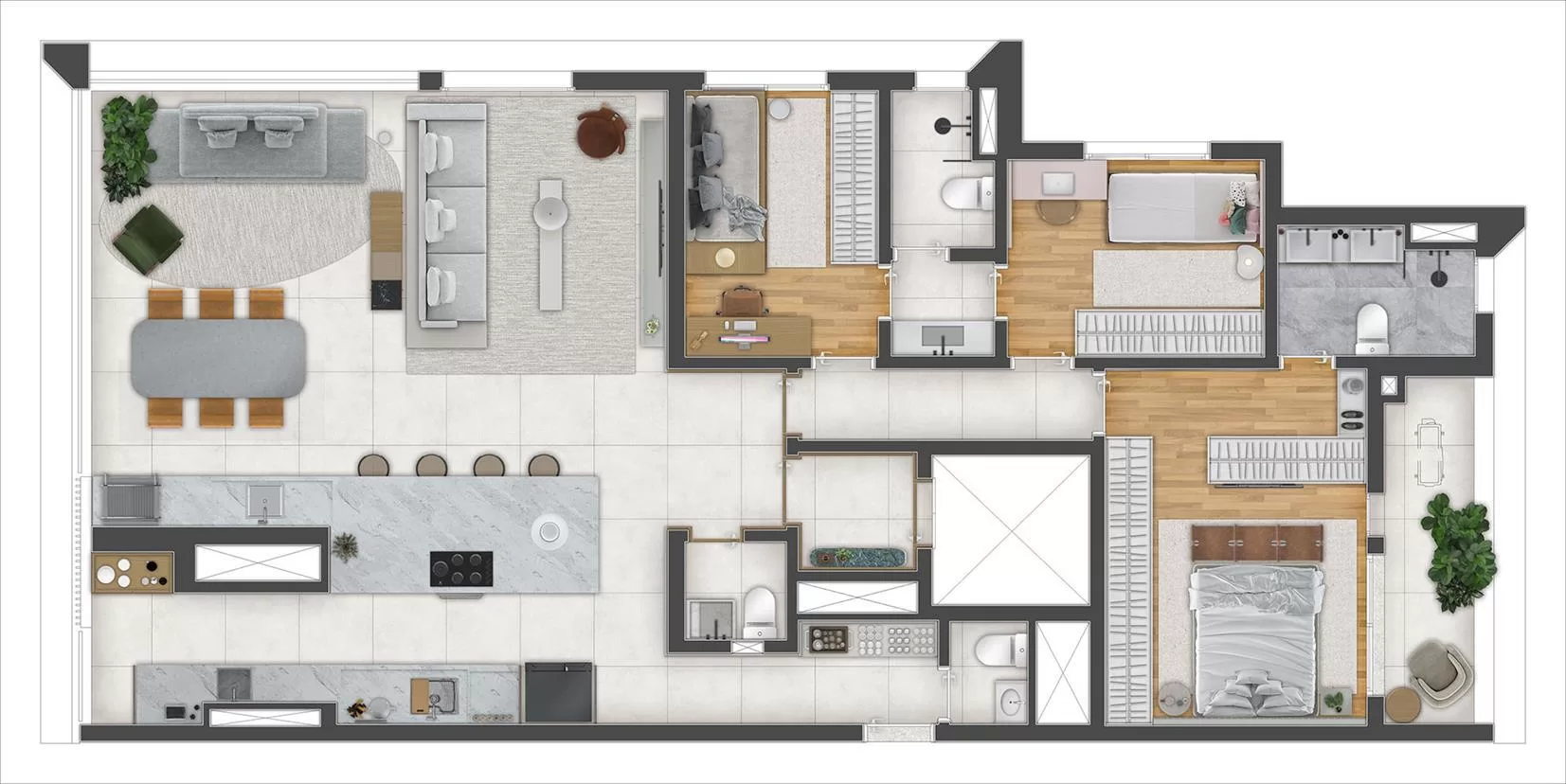 3 dorm - 136m² – Axis Campo Belo