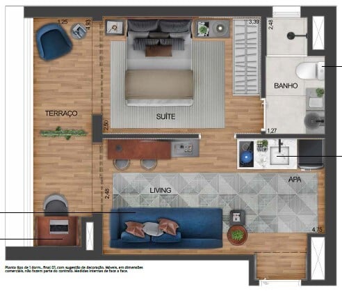 35m² - 1 dorm.