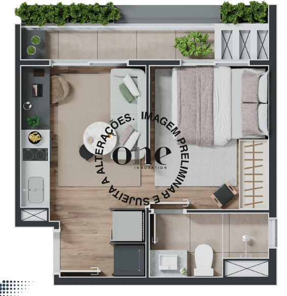 1 DORM. RESIDENCIAL 28m² - FINAL 22