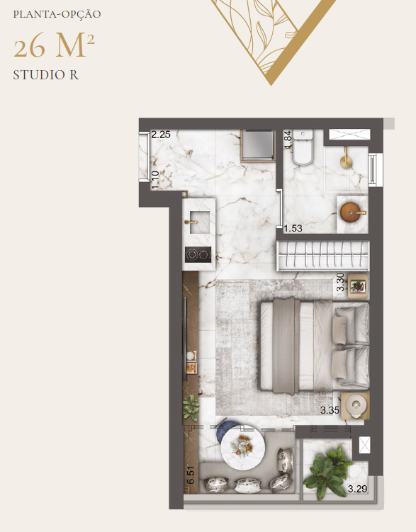 Heaven by Yoo - Torre Apartments - 26m²