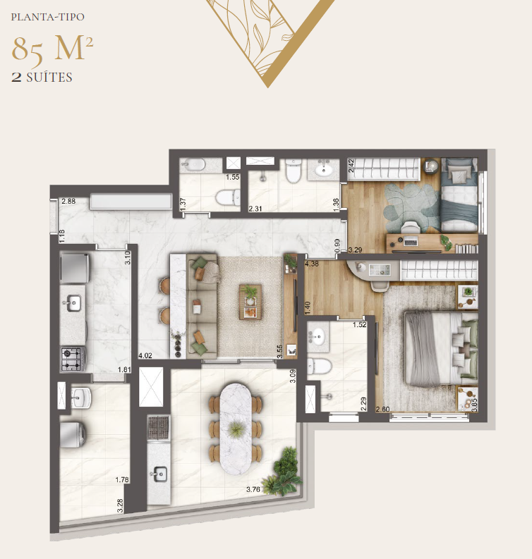 Heaven by Yoo - Torre Apartments - 85m²