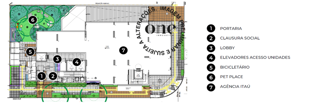 Nex One Estação Moema - Implantação Térreo