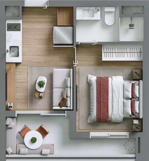 1 dorm | 31m² – Ryt Paulista