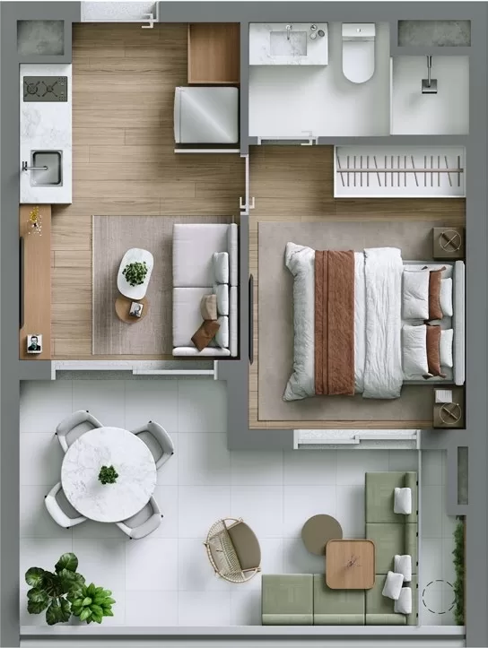 1 dorm | 39m² – Ryt Paulista