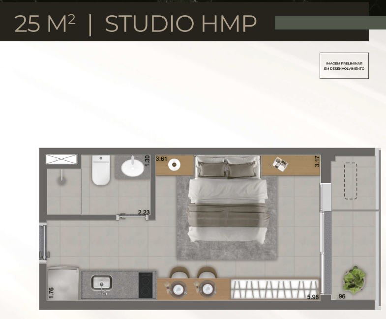 Studio - 25m² - HMP