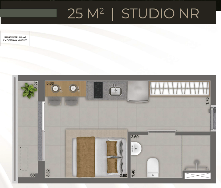 Studio - 25m² - NR