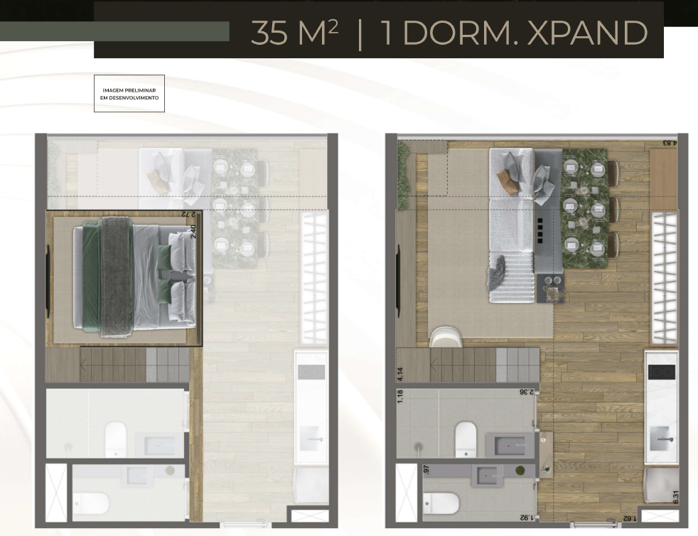 Studio - 35m² - Expand