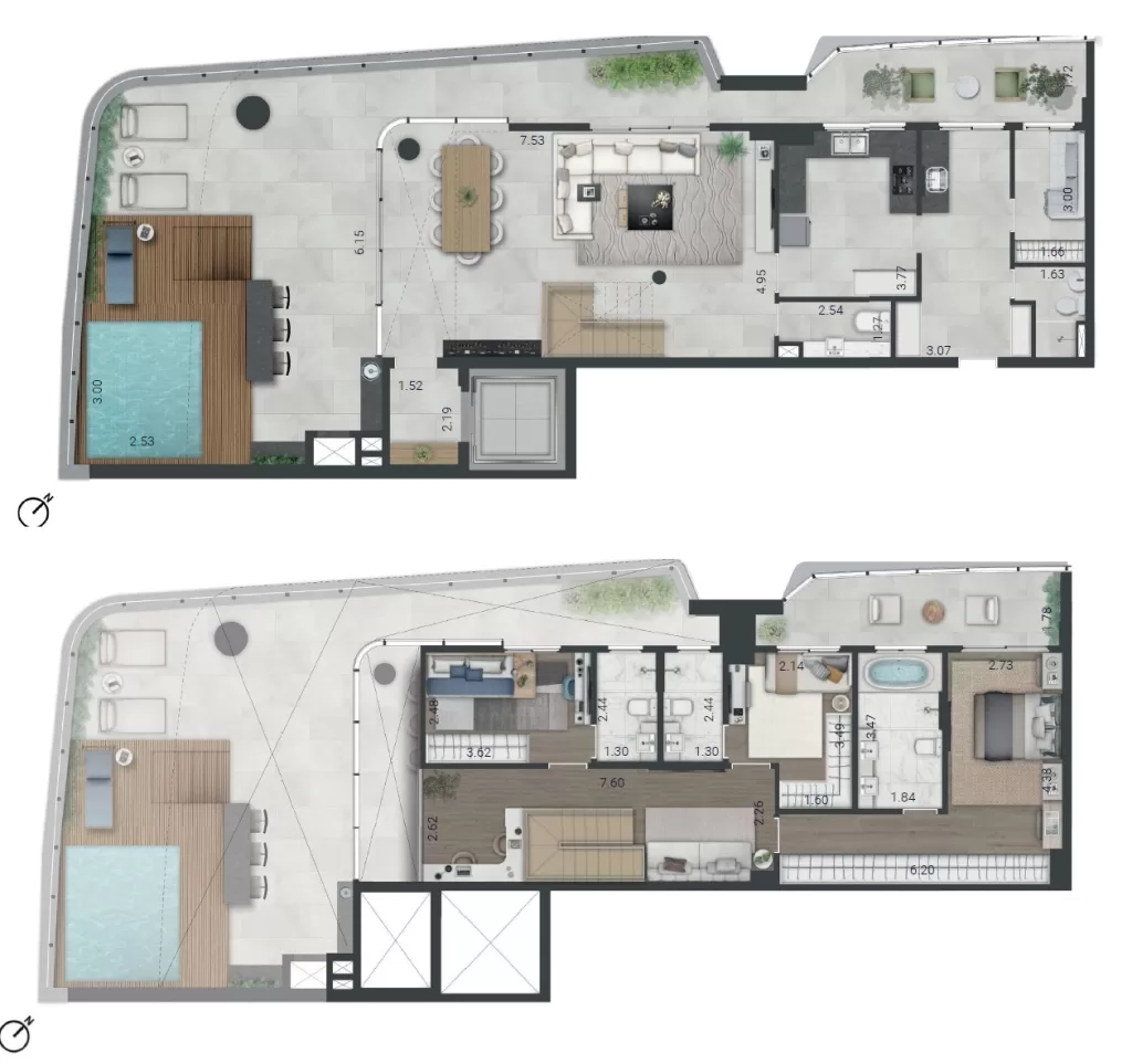 3 dorm 288m² - penthouse