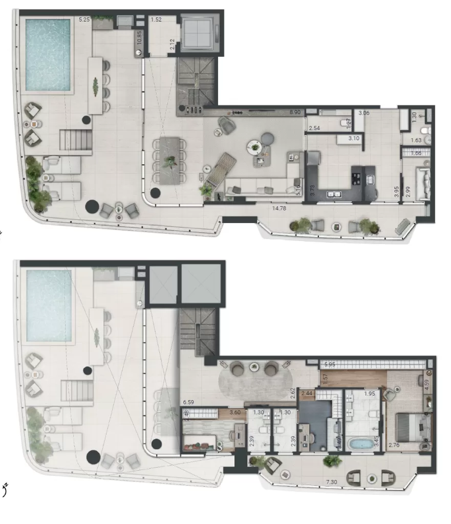 3 dorm 311m² - penthouse