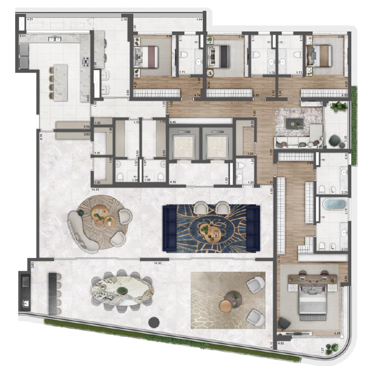 493 m² | 5 Suítes | 5 Vagas – Saffire by Elie Saab – Lançamento da Lavvi em Moema