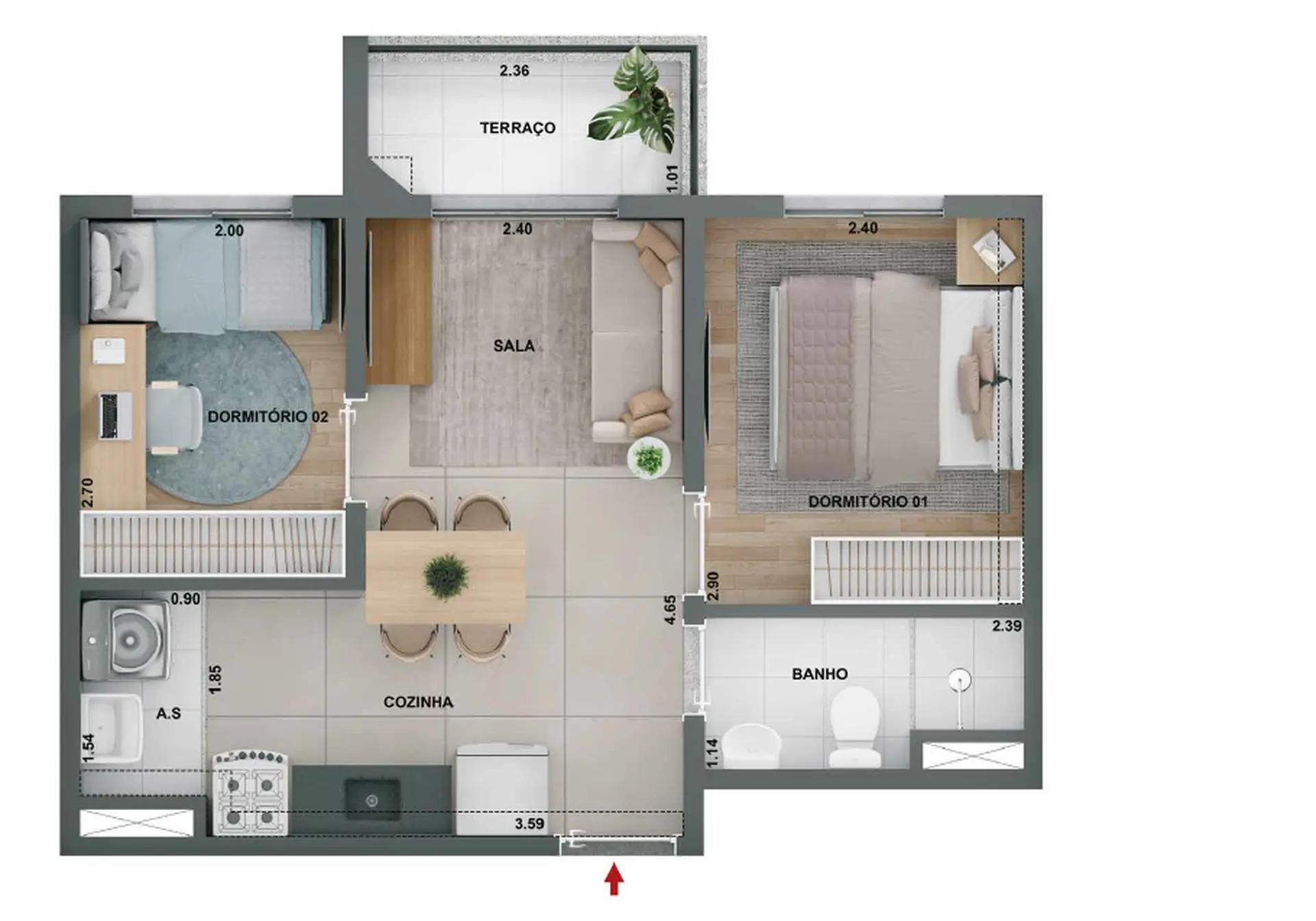 Planta 2 – Alto Chácara Santo Antônio