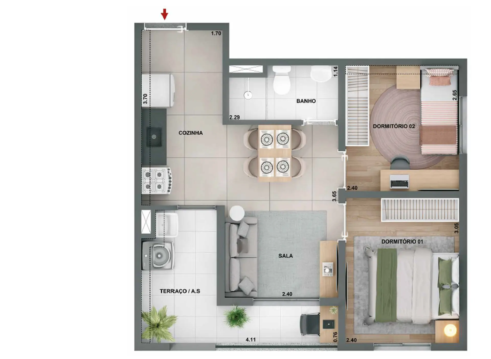 Planta 3 – Alto Chácara Santo Antônio