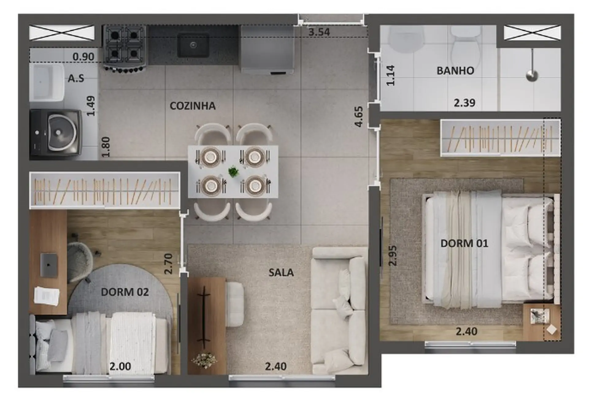 Planta 1 – Cidade Lapa Água Branca