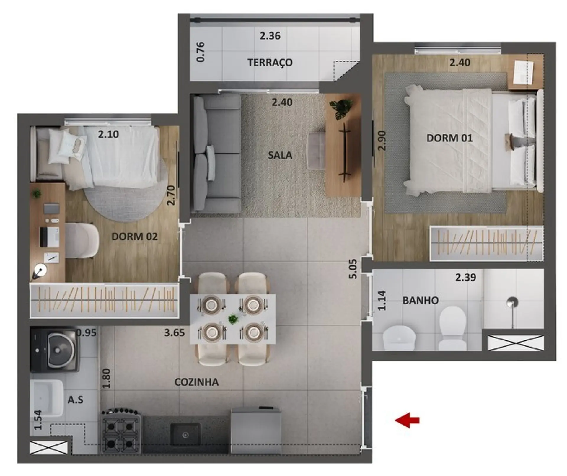 Planta 3 – Cidade Lapa Água Branca