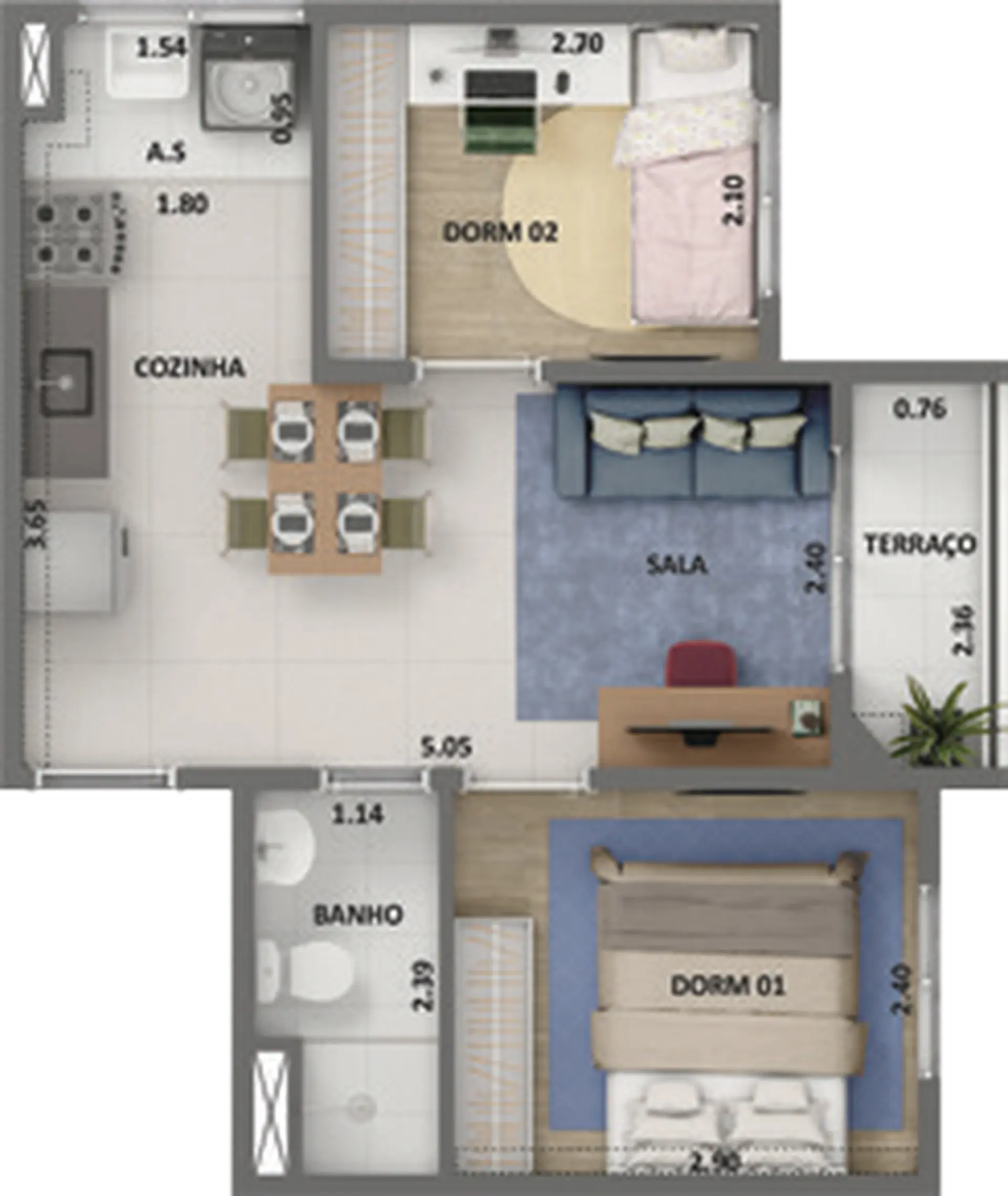 Planta 3 – Cidade Lapa Santa Marina