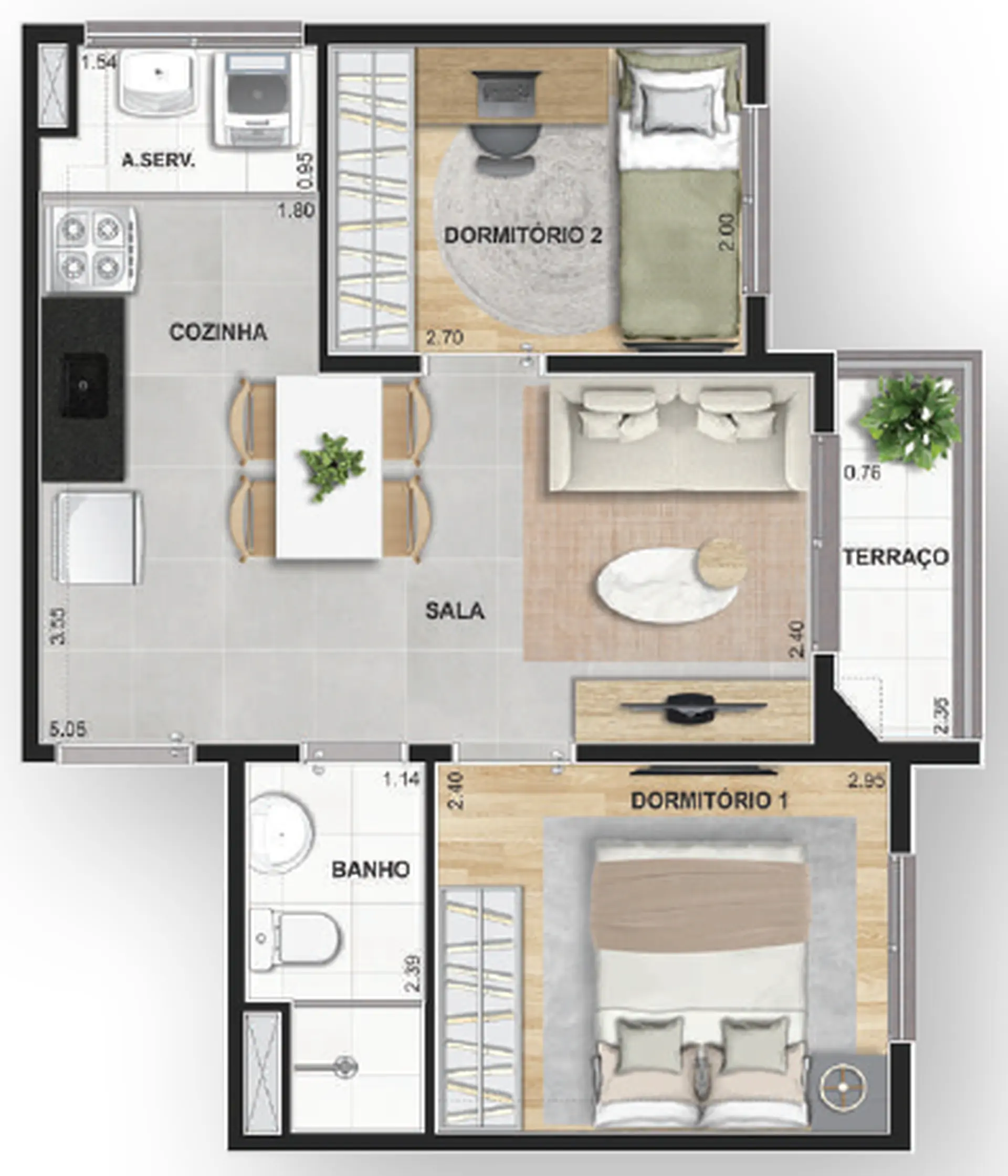 Planta 3 – Supreme Vila Romana | Lançamento da Cury na Lapa