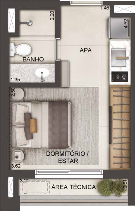 22m² - studio – Brooklin Studios by Lindenberg