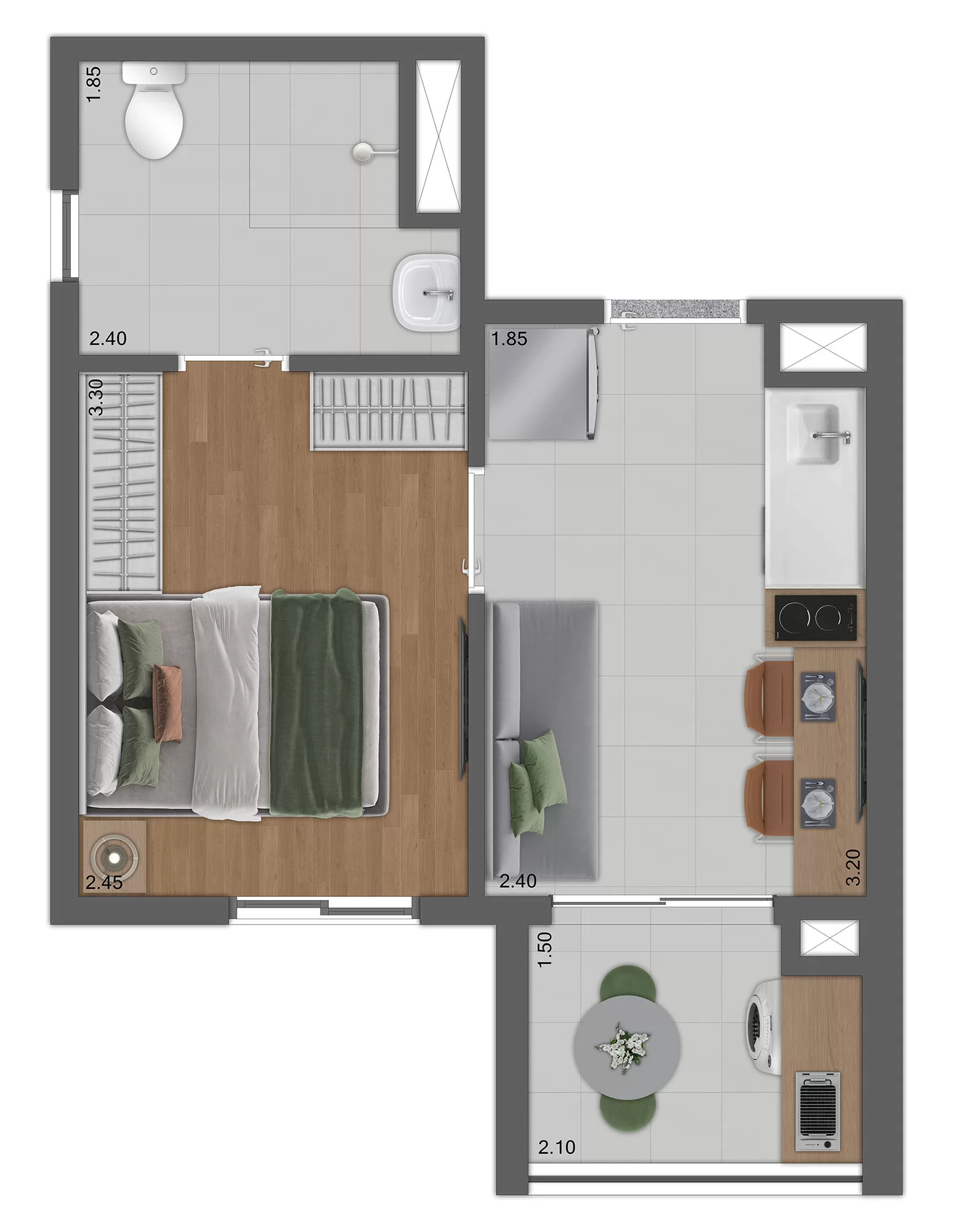 28m² – Uniko Vila Olímpia
