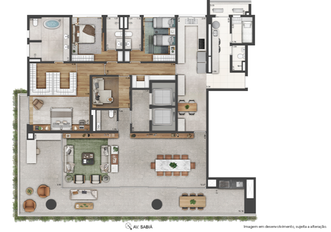 315 m² - 3 Suítes – Casa Sabiá – Residencial