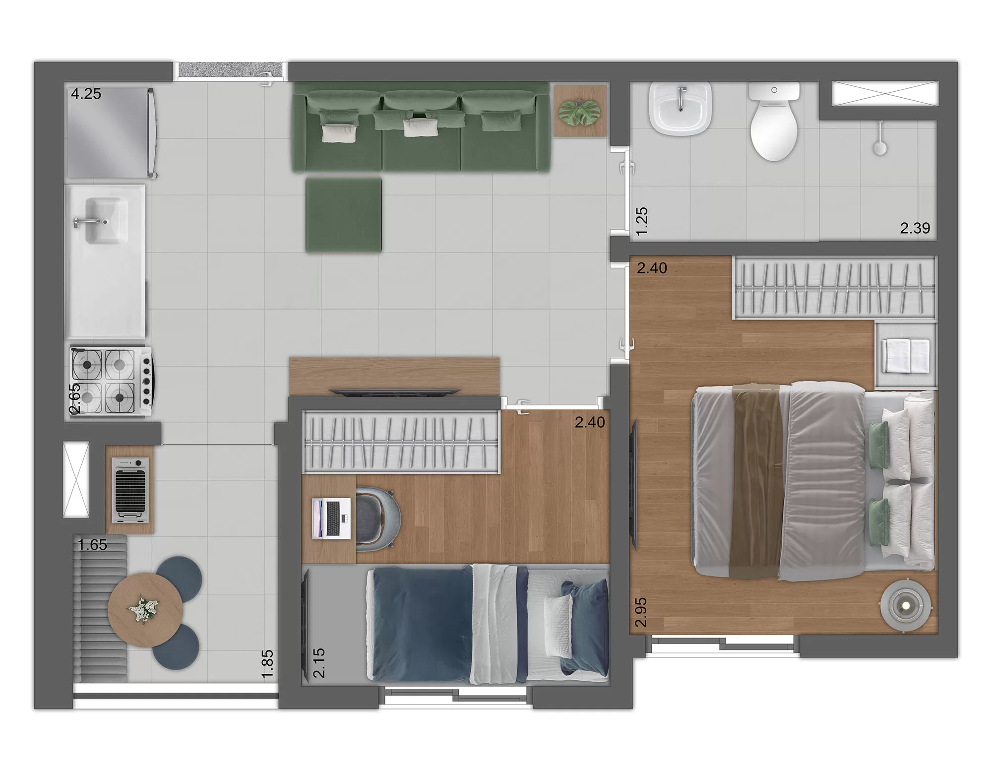 34m² – Uniko Vila Olímpia