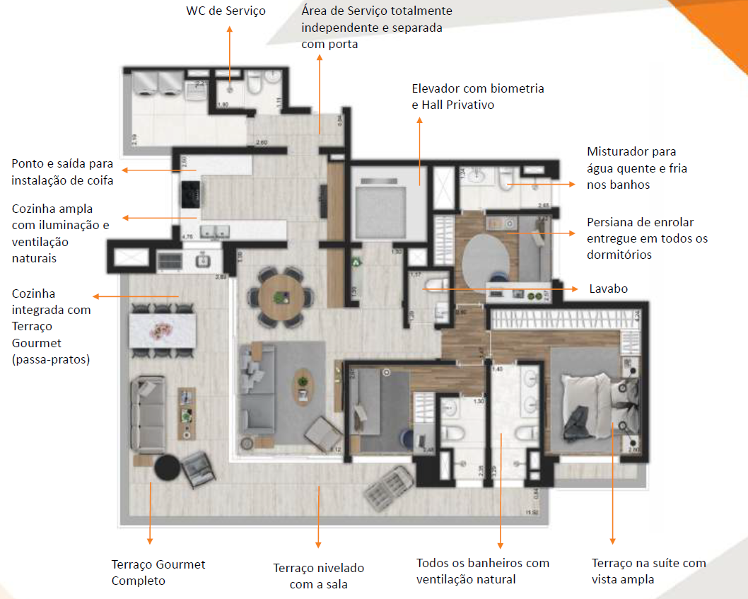153 m² | 3 Suítes | 2 Vagas – Ibirapuera Park