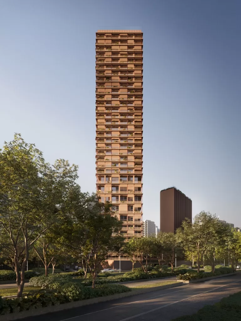Fachada do empreendimento Damata – Residencial