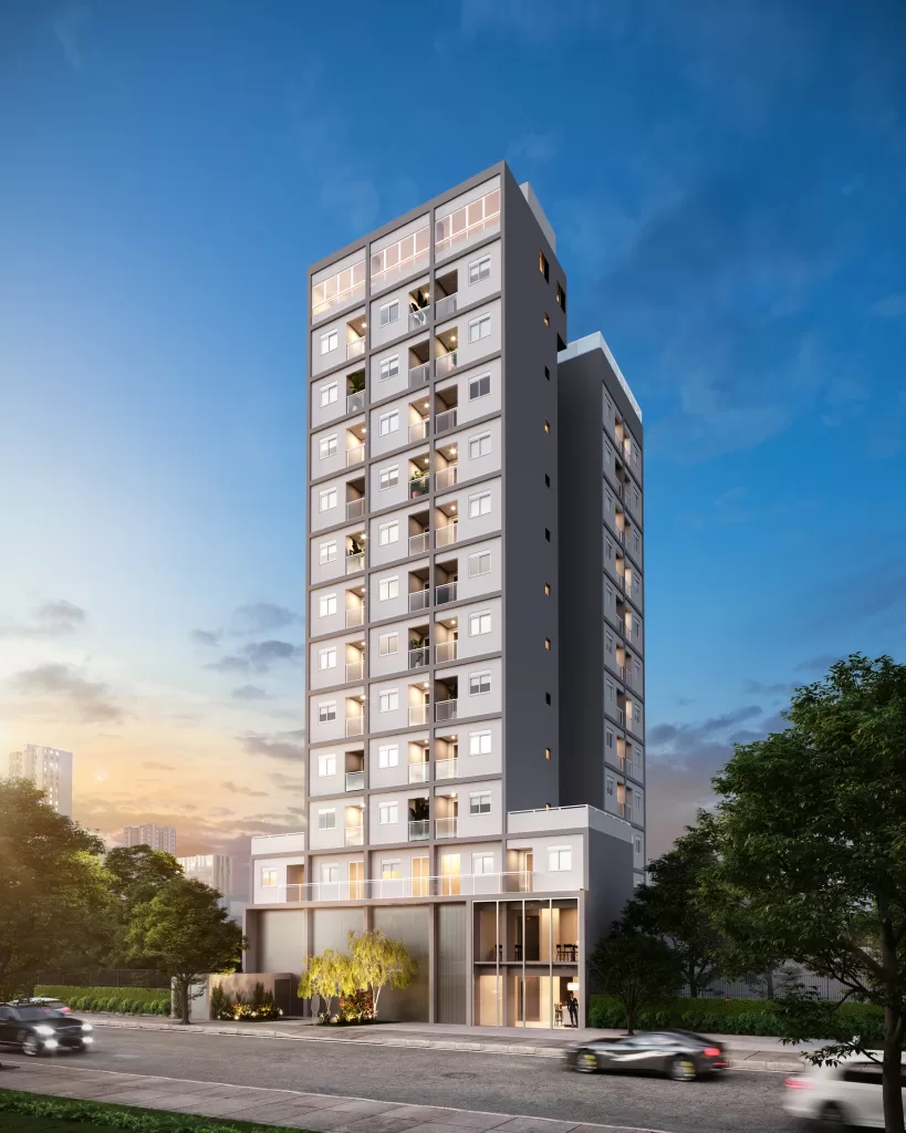 Fachada do empreendimento Enjoy Residence