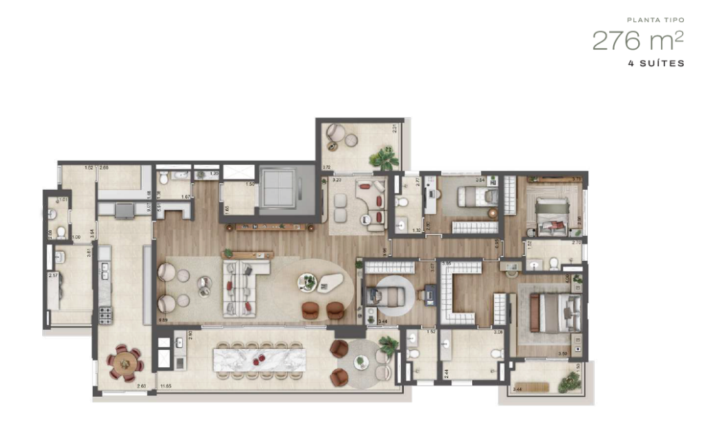 276 m² | 4 Suítes
