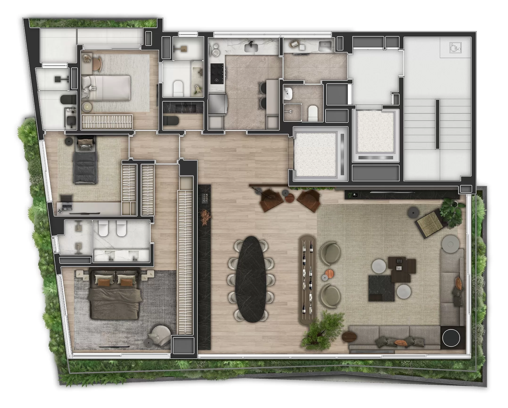 3 dorm | 200m² – Orla Paulistana