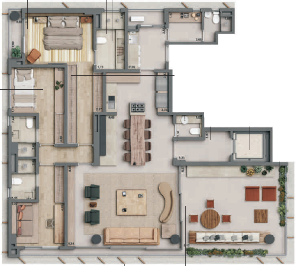 3 dorm 204m² – Bioma Itaim