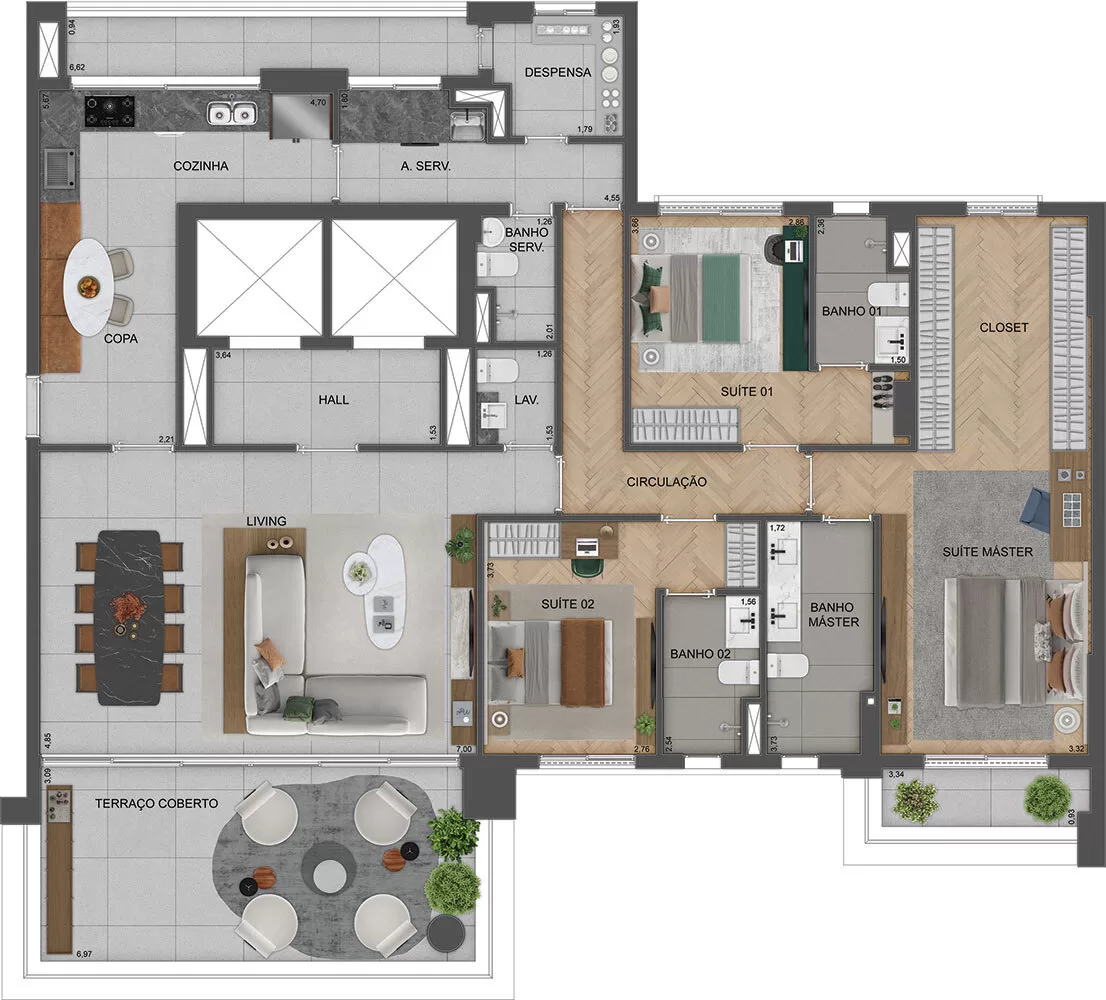 3 dorm | 215m² – Agami Park Residences