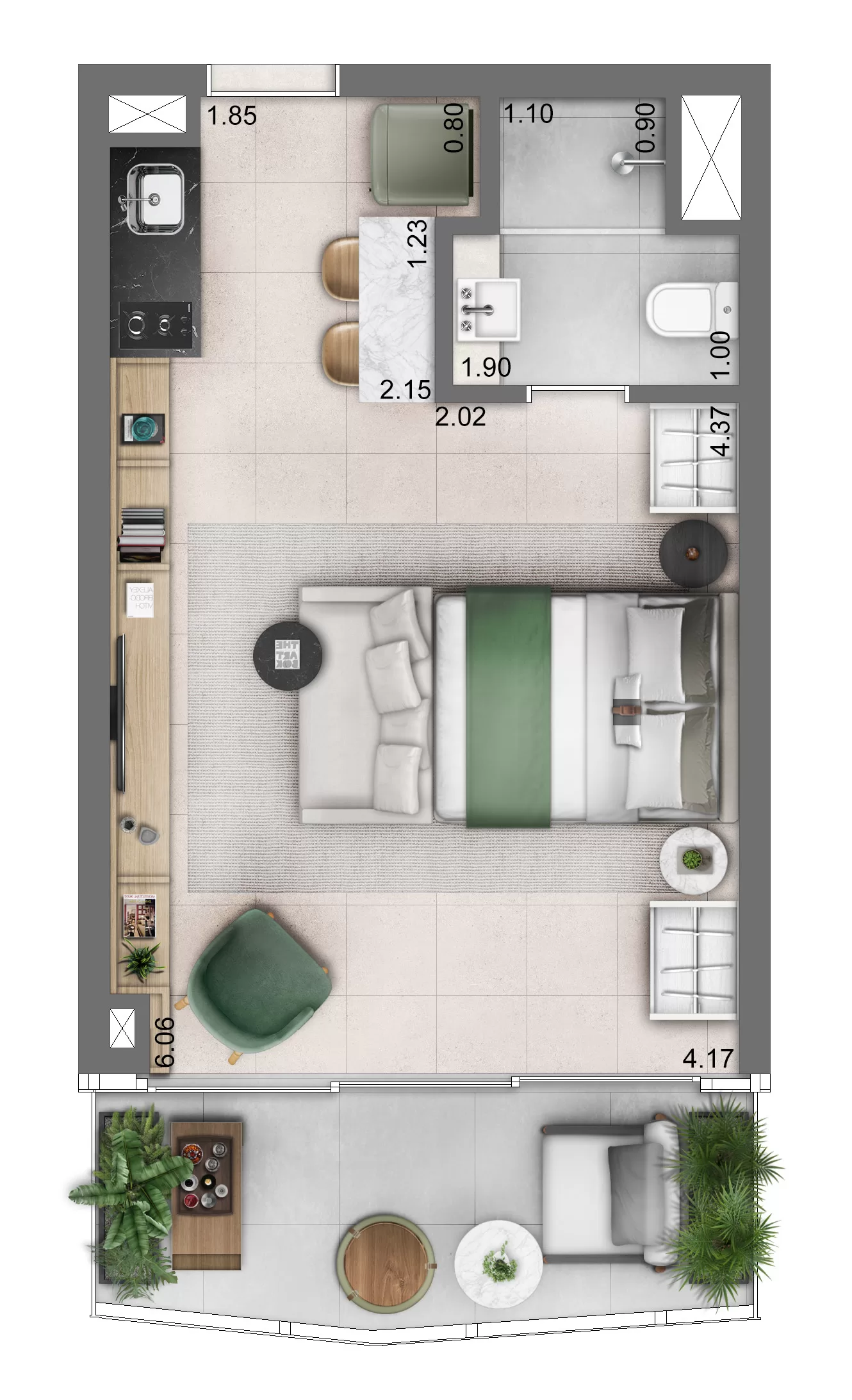 Planta-02-1-dorm-36m²-studio – Funchal 641