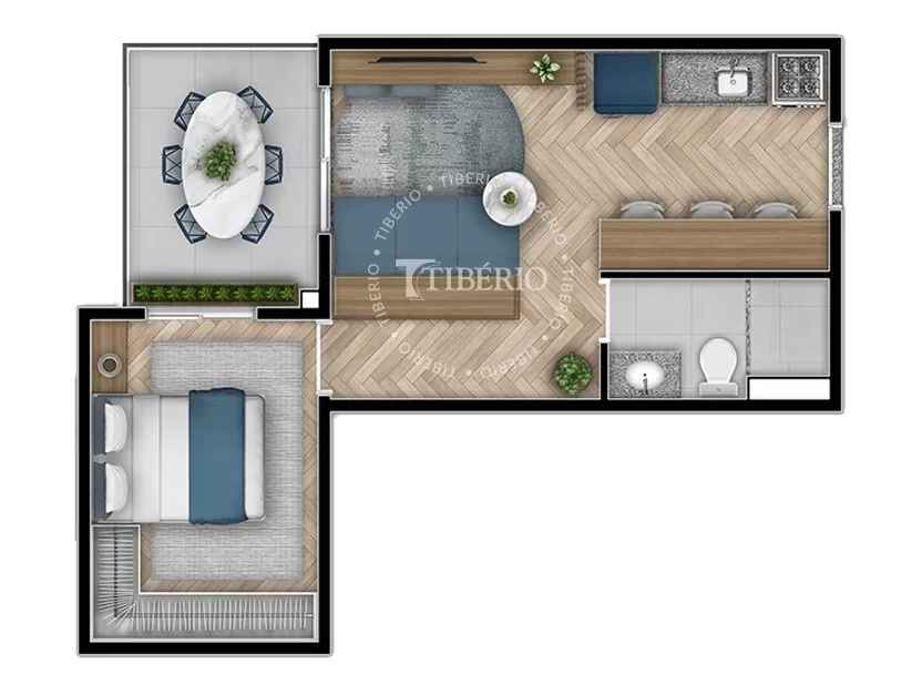1 dorm 39 62m² – Blend Saúde