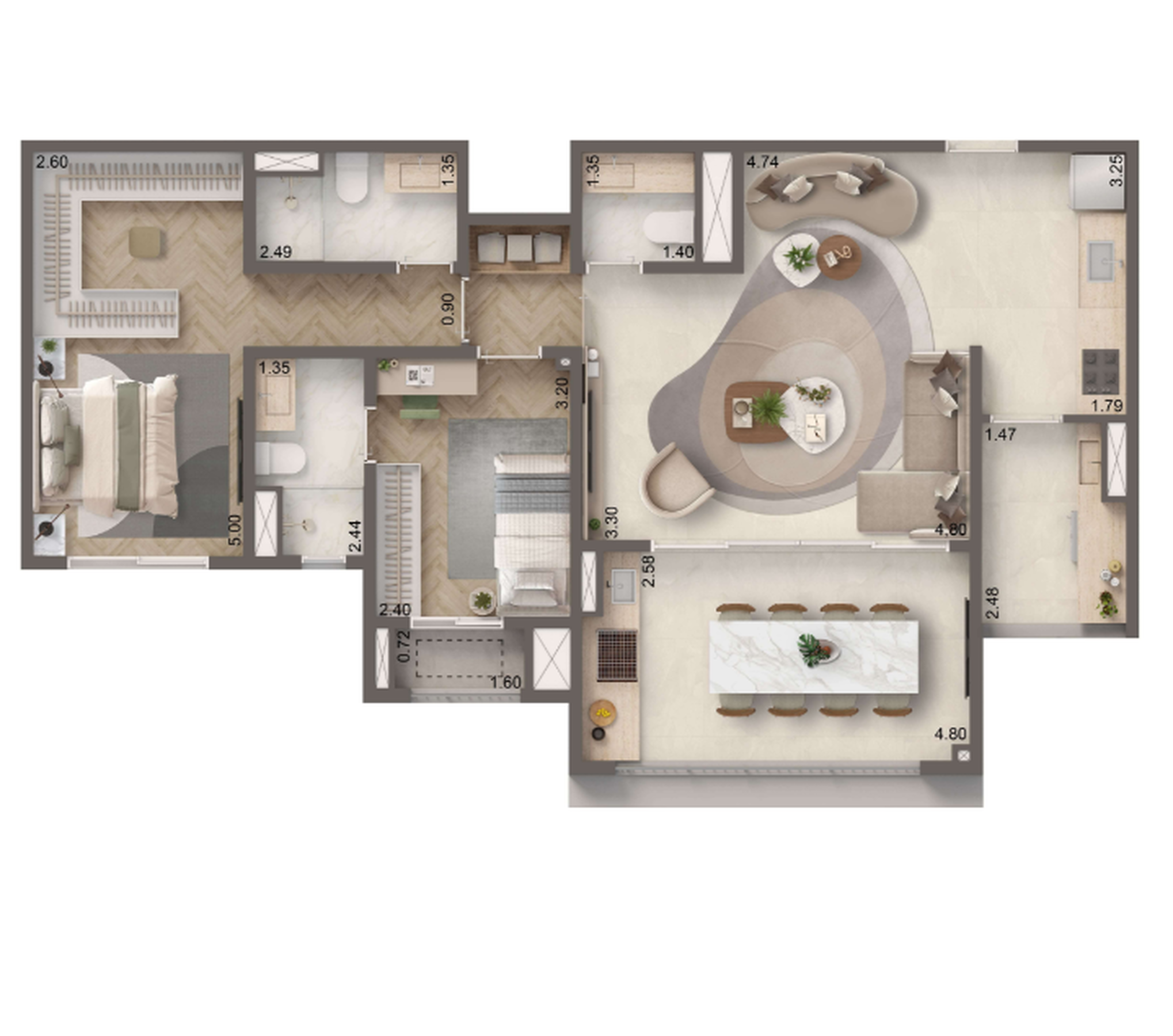 2 dorm | 88m² – The Residence Brooklin