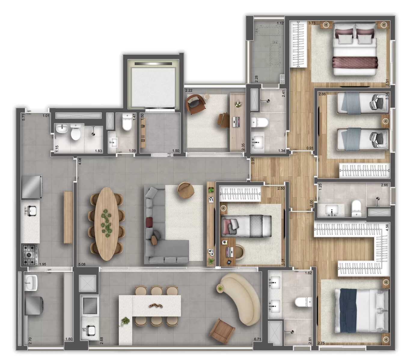 147 m² | 4 dorm – Gaia Ibirapuera