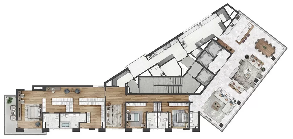 Planta 02 - 4 dorm 472m² - opção – Arbórea Itaim