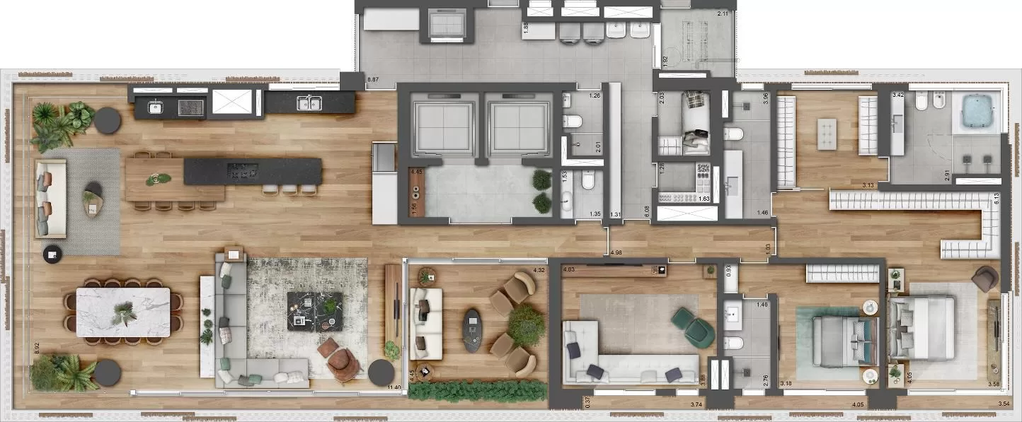 2 dorm 355m² - opção 2 – Figueira Leopoldo
