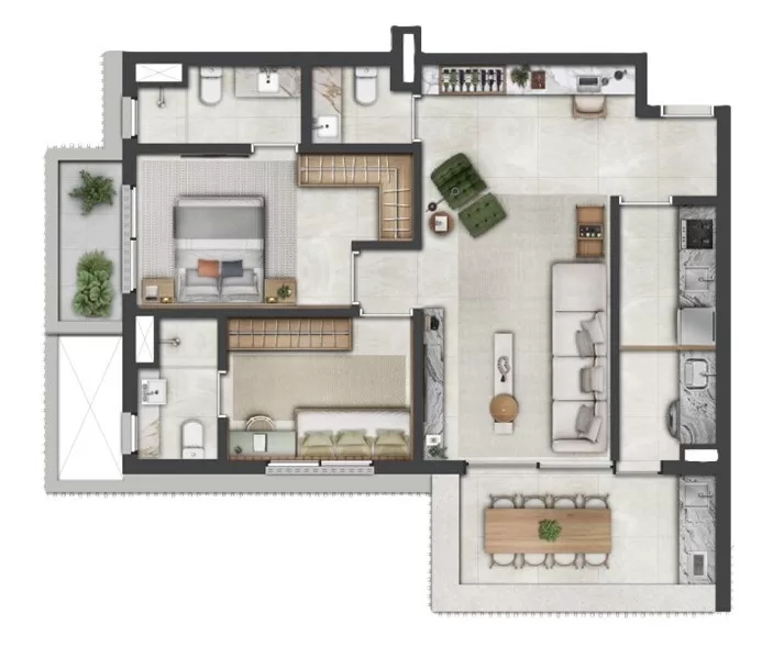 2 dorm | 81m² | 1 Vaga – Vogel Moema