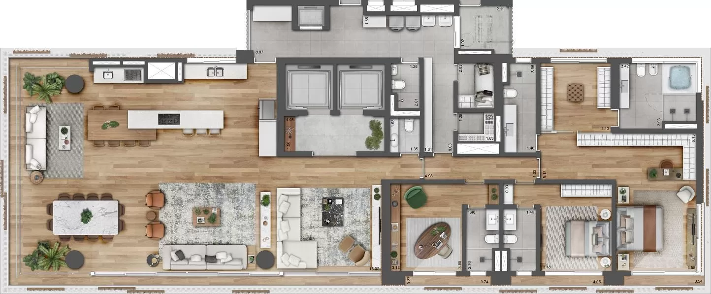 2 dorm 355m² - opção 3 – Figueira Leopoldo