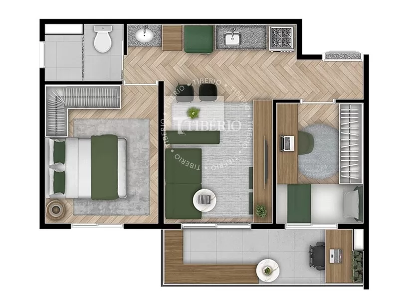 2 dorm 42 02m² – Blend Saúde