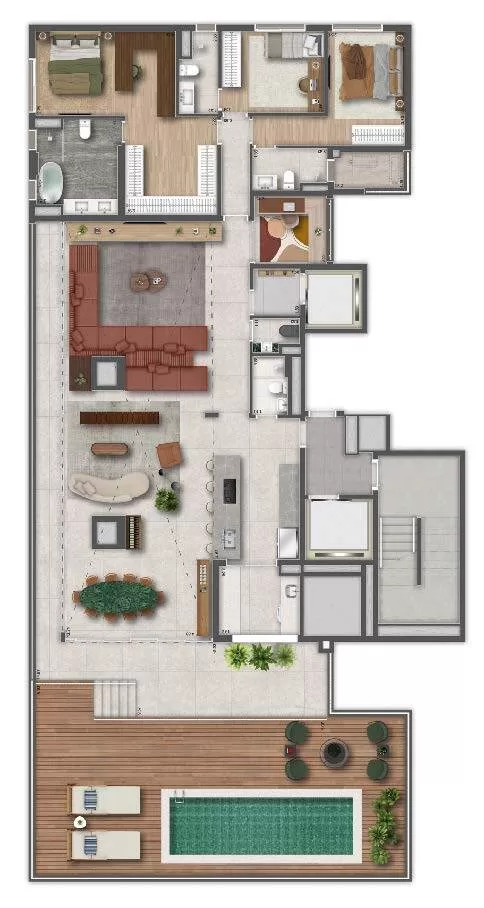 296 m² | 3 dorm (Cobertura Horizontal)