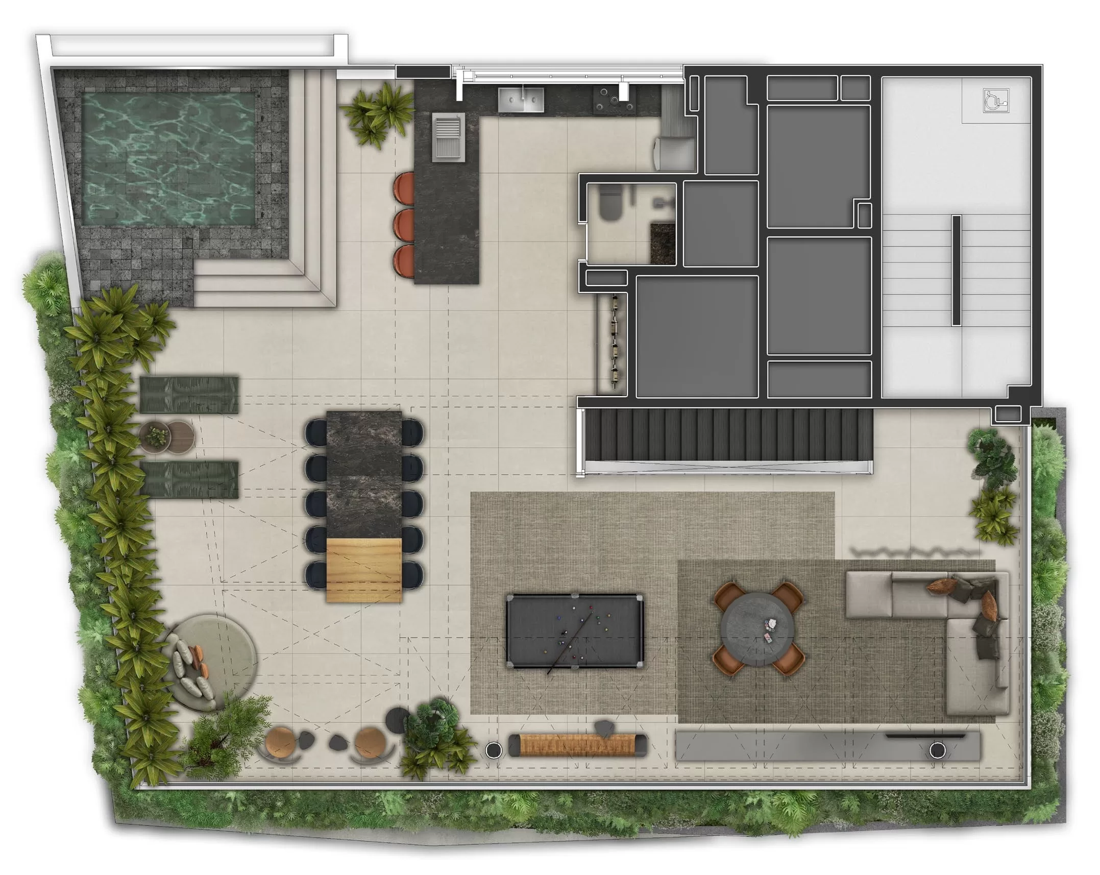 3 dorm 390m² | cobertura duplex - superior – Orla Paulistana