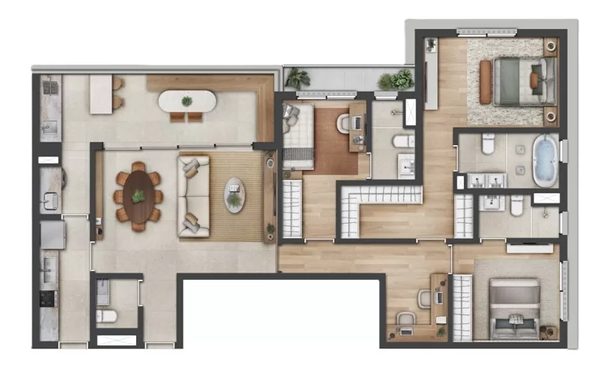 3 dorm | 124m² | 2 Vagas – Vogel Moema