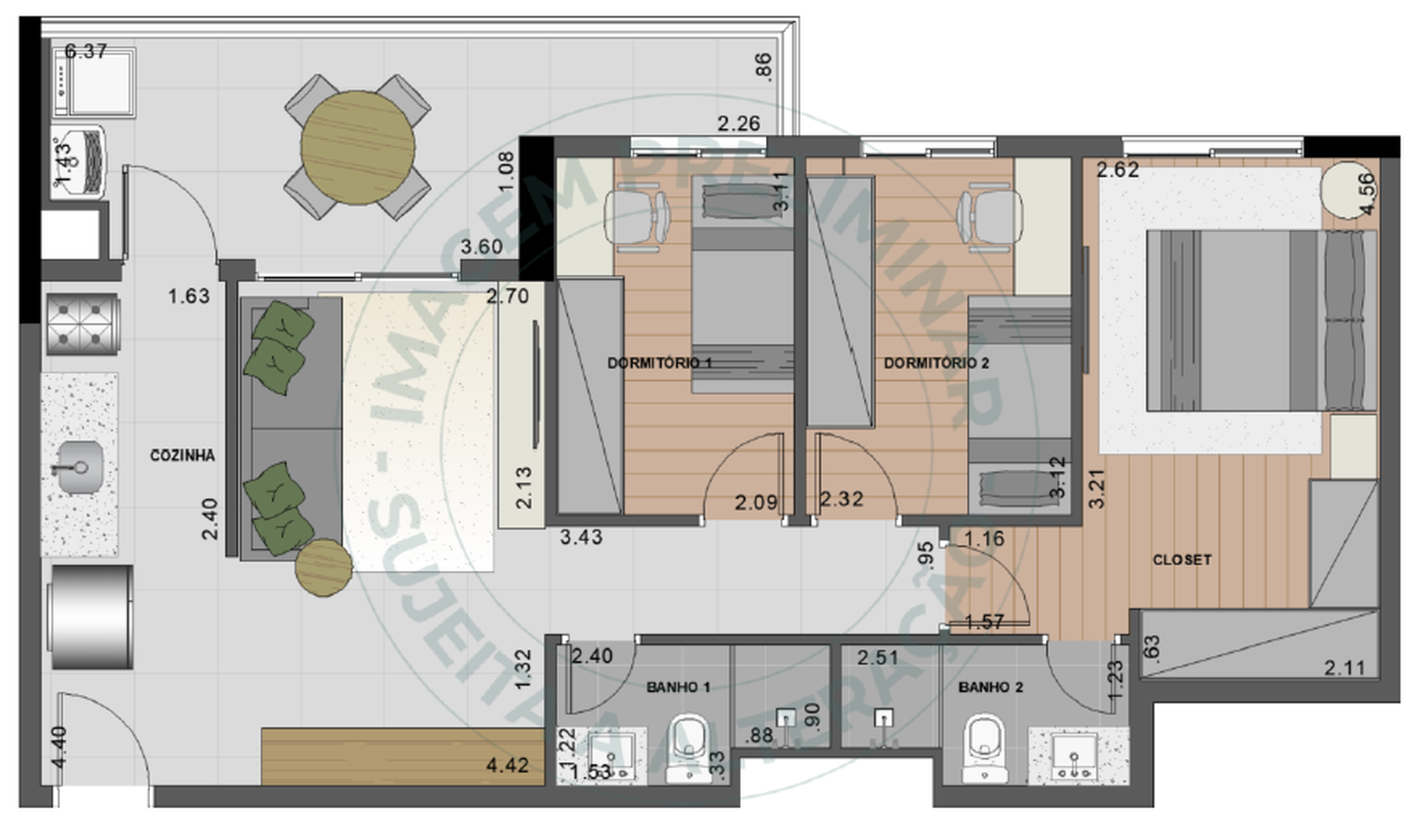 3 dorm 75m² – Vila Ares Saúde
