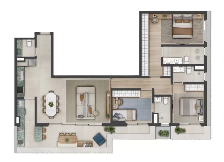 3 dorm | 132m² | 2 Vagas – Vogel Moema